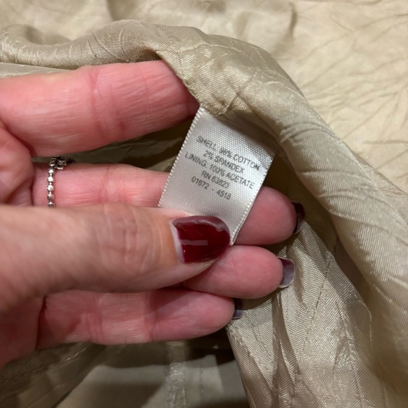 CJ Banks Crop Trench Coat size X (14W) Beige - Picture 8 of 10